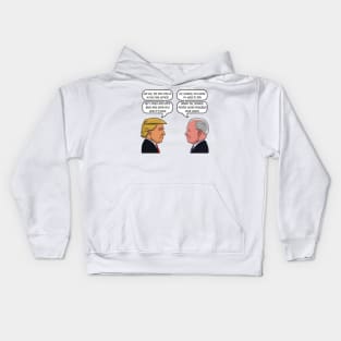 The Political Showdown: Leaders' Face-Off - A Cartoonish Perspective Kids Hoodie